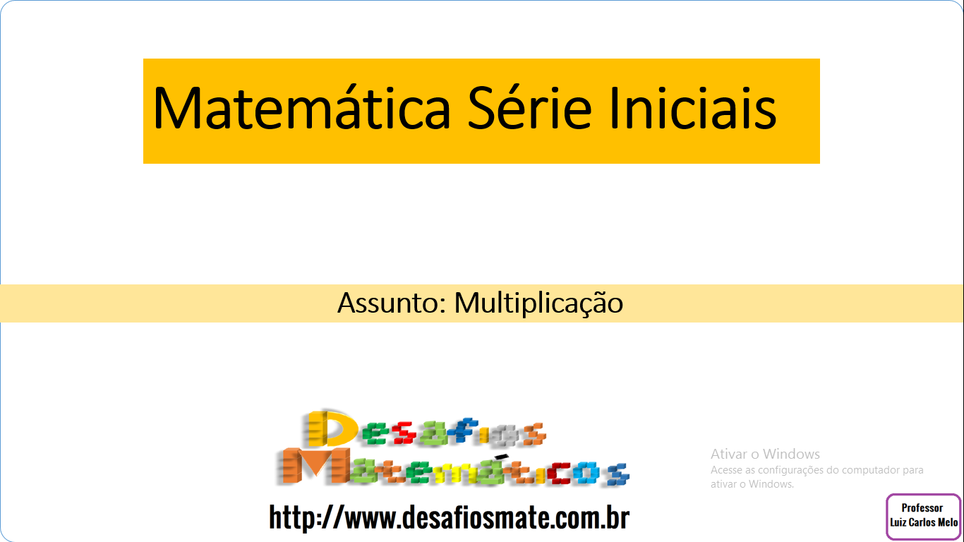 9. SLIDE MULPLICAÇÃO PARA 5º ANO MATEMÁTICA