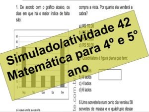 Simulado2Fatividade 42 Matemática para 4º e 5° ano