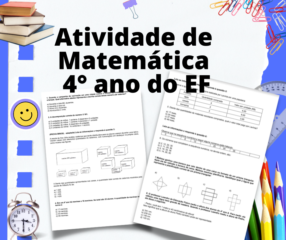 Atividade de Matematica 4° ano do EF