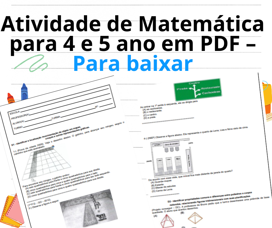 Atividade sobre Soma e Subtracao em PDF para Educacao Infantil – Para baixar 7