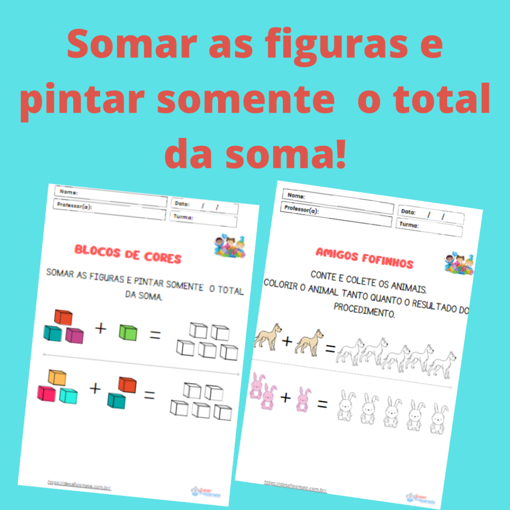 65.Somar as figuras e pintar somente o total da soma.