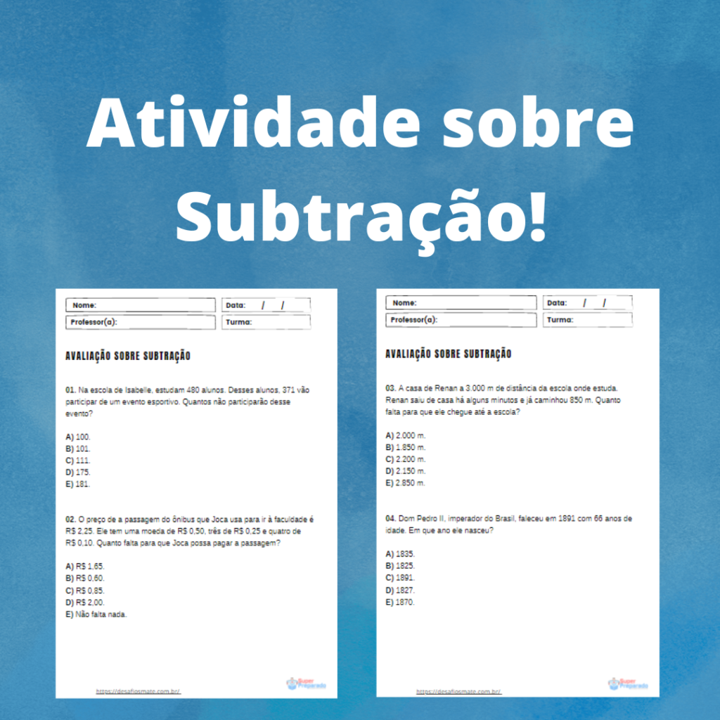 Atividade 07 Subtracao