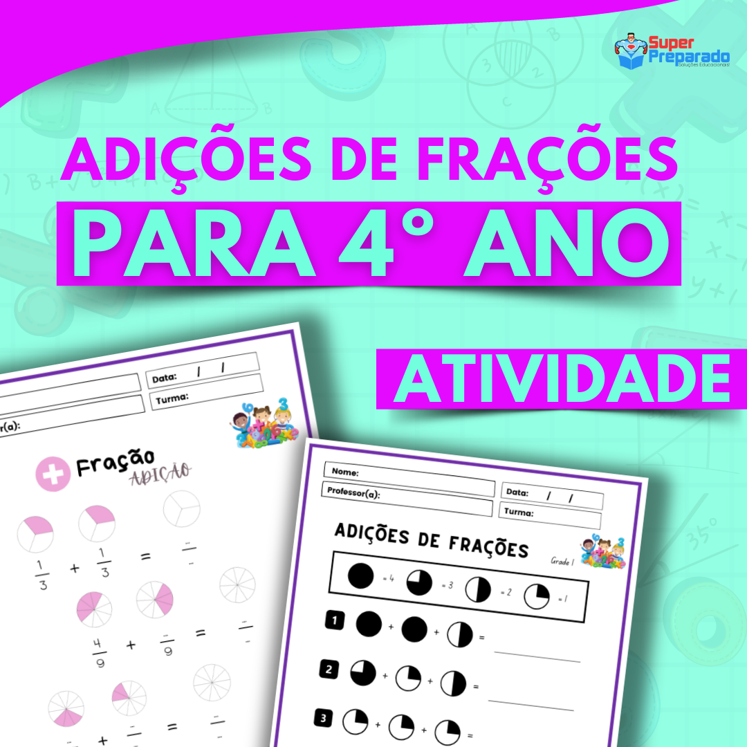 Atividade com frações para 4 ano - Recursos de ensino