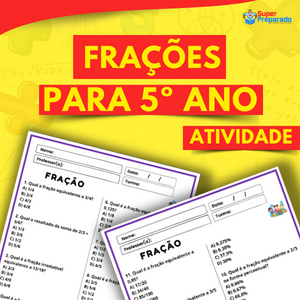 Atividade com fração para o 4º ano – Cartões com frações