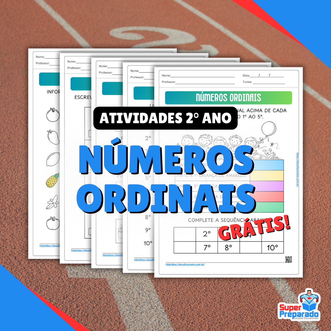 Atividades de Numeros Ordinais para 2° Ano do Ensino Fundamental